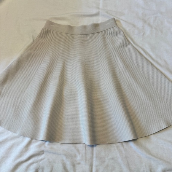 Rebecca Taylor XS A-Line Sweater Skirt ~ Heavy Knit Gray Classic Minimalist - Picture 3 of 7